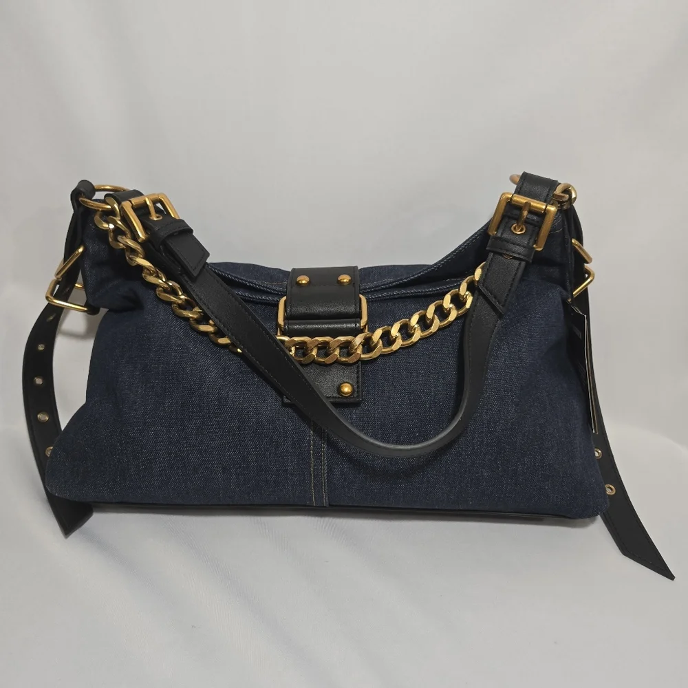Steve Madden Balyssa Dark Demin Large Demin Hobo Purse